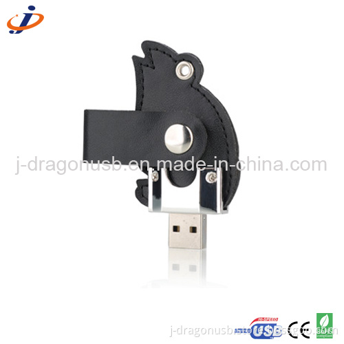 Rotating Leather USB Flash Drive (JL013)